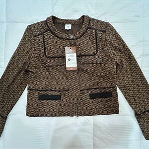 CAbi Brown and Black Tweed Blazer